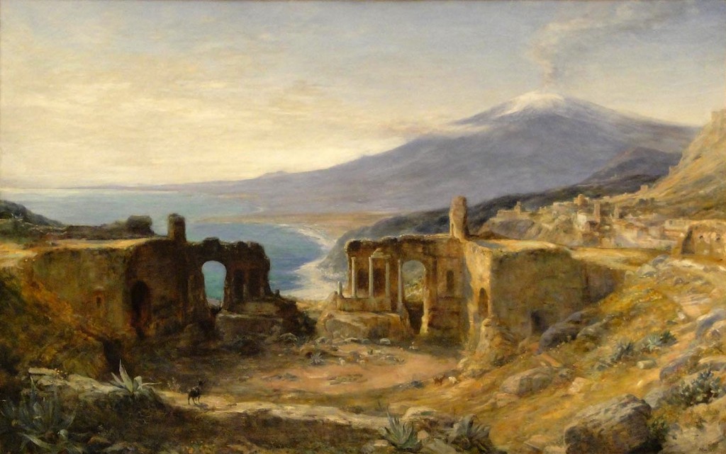 Mount-Etna-from-the-Greek-Theatre-Taormina-sicily-Italy